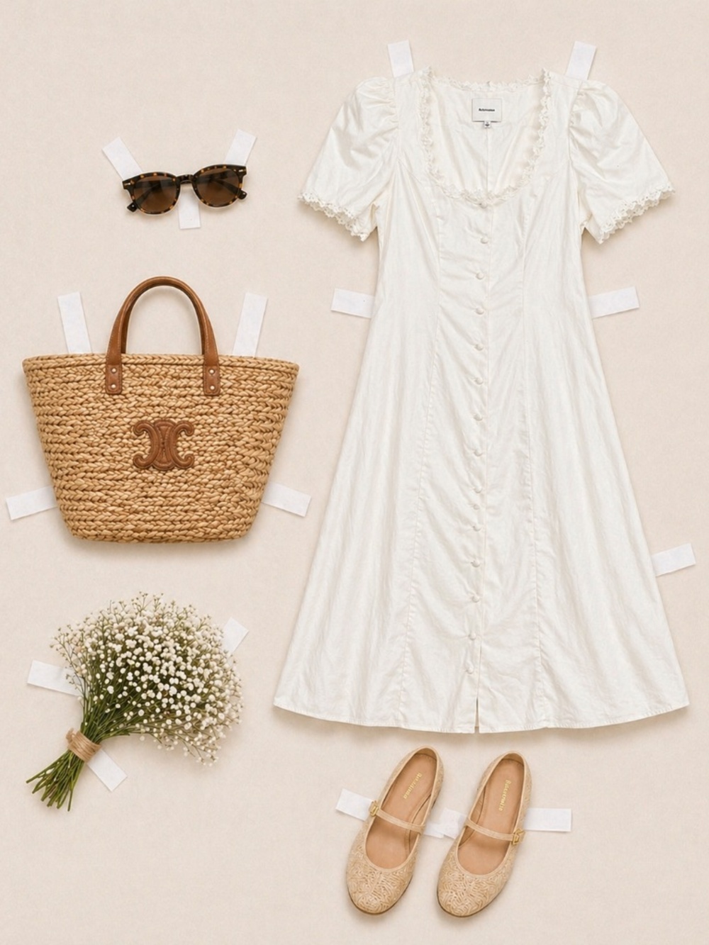 Reformation Alida Midi Dress, romantic, cottagecore, beachy dress. Size 4 NWOT - Picture 4 of 10